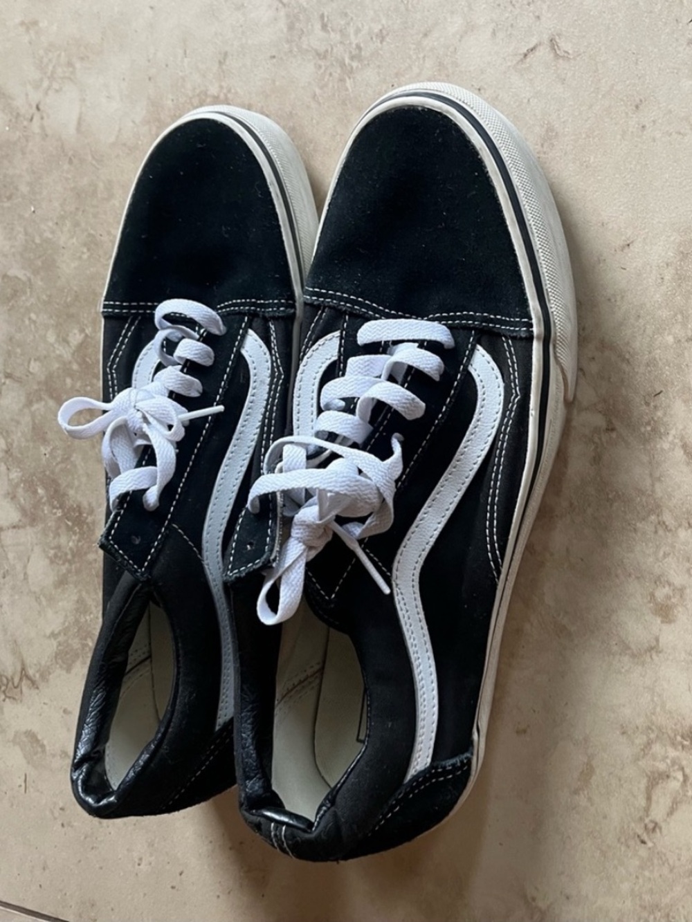 Vans Black and White Old Skool Skate Sneakers